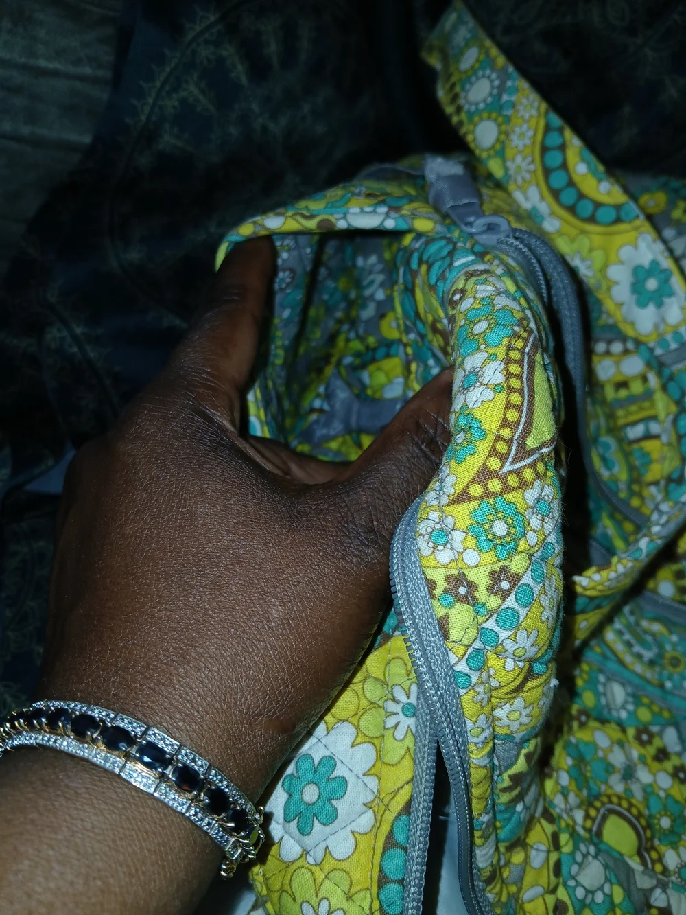 Vera Bradley Quilted Paisley Diaper Bag With Changing Pad